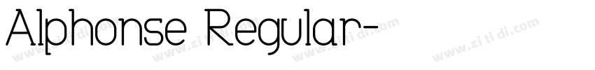 Alphonse Regular字体转换